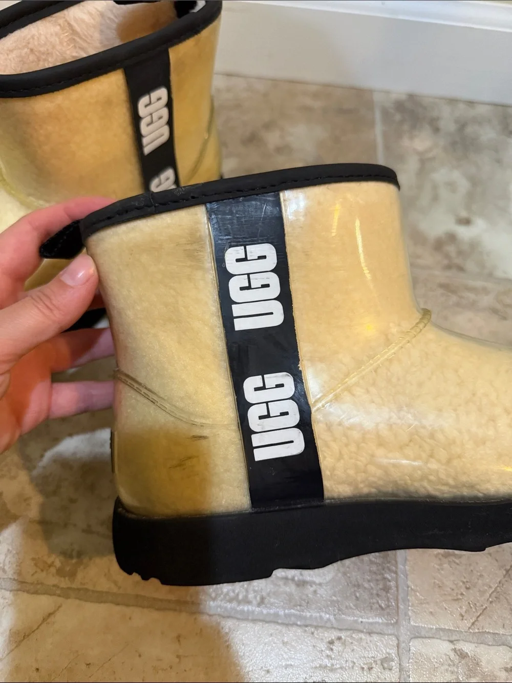 Kids UGG Classic Clear Mini Waterproof Ankle Boots